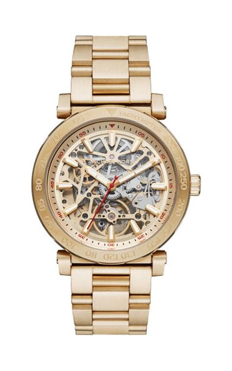 Michael Kors Halo Skeleton Dial Automatic Men's Watch MK9035